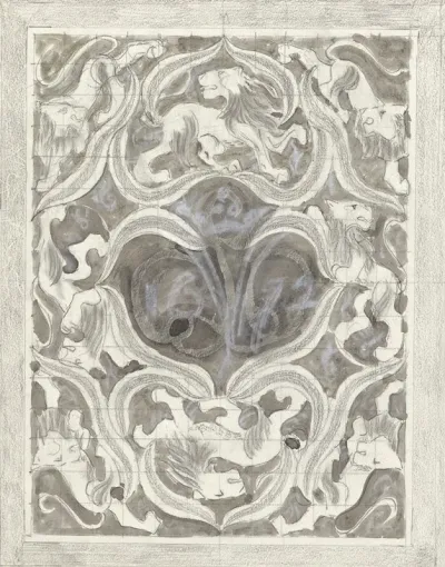 Decoratief Ontwerp Met Leeuwen