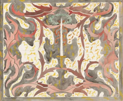 Decoratief Ontwerp Met Opstaande Degen 2