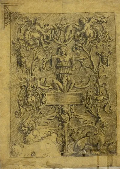 Decorative Design With Putti And Griffins