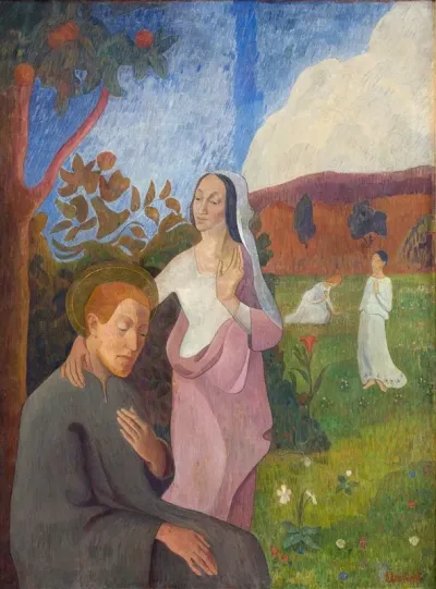 Decorative Picture The Vision Of Saint Francis With The Three White Virgins