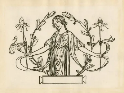 Decorative Tail Piece To Page 79 Of Bells Edition Of The Tempest Robert Anning Bell
