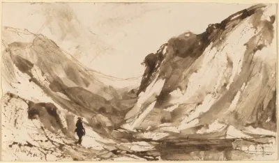 Deep Valley In Mountainous Landscape