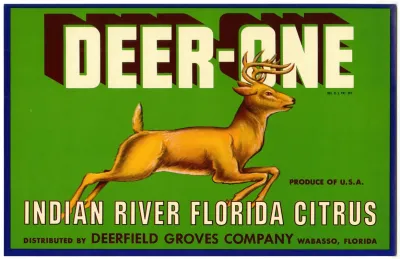 Deer One Citrus Label