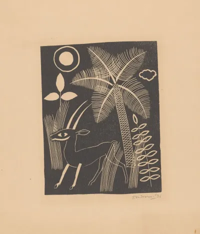 Deer With Palm Tree