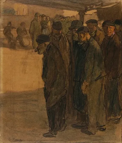 Defile Dindigents Dans Un Baraquement