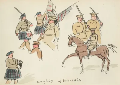 Defile Du 14 Juillet 1919 Anglais Et Ecossais