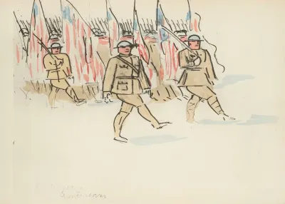 Defile Du 14 Juillet 1919 Les Drapeaux Americains