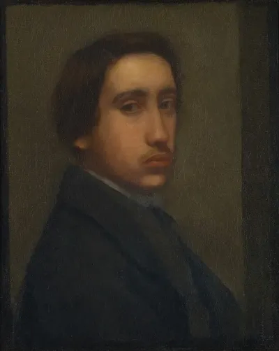 Degas A La Redingote Noire Self Portrait