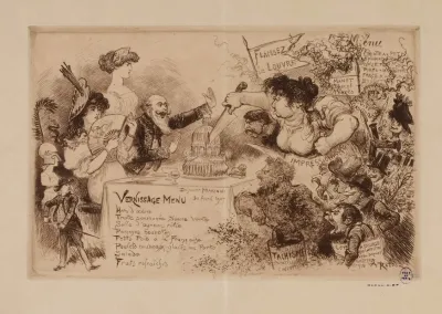 Dejeuner Mariani Le 30 Avril 1907 Vernissage Menu