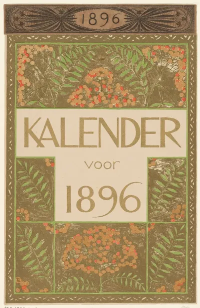 Dekblad Van De Kalender Voor 1896