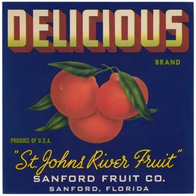 Delicious Brand Citrus Label