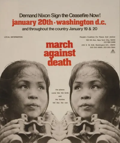 Demand Nixon Sign The Ceasefire Now January 20th Washington D C And Throughout The Country