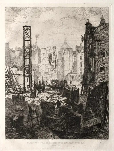 Demolitions Pour La Perement Du Boulevard St Germain