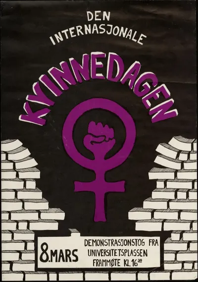 Den Internasjonale Kvinnedagen 8 Mars Demonstrasjonstog Fra Universitesplassen Frammote Kl 16 30