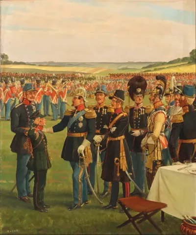 Den Lille Hornblaeser Far Et Skulderklap Af Frederik Vii