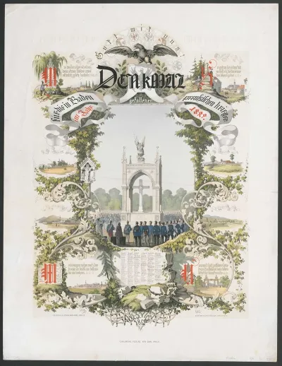 Denkmal Fur Die In Baden Gefallenen Preussischen Krieger Im Jahre 1849