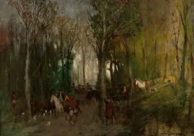 Departure For The Hunt Sketch
