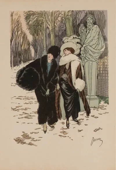Depliant Publicitaire Pour La Maison Revillon Freres Pelleteries Et Fourrures 81 Rue De Rivoli 2