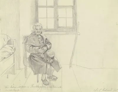 Der Berchtesgadener Hausierer Toni Adner Im Alter Von 113 Jahren In Seinem Zimmer