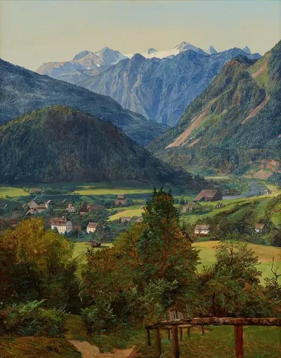 Der Dachstein Vom Sophien Doppelblick Bei Ischl