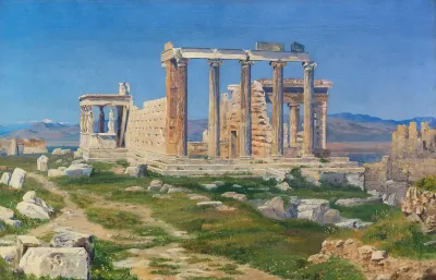 Der Erechtheion Tempel Auf Der Akropolis