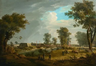 Der Franzosische Ruckzug Aus Der Lobau Und Der Verwundete Marschall Jean Lannes Duc De Montebello