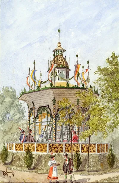 Der Gabentempel Des Wiener Schutzenfestes Von 1898