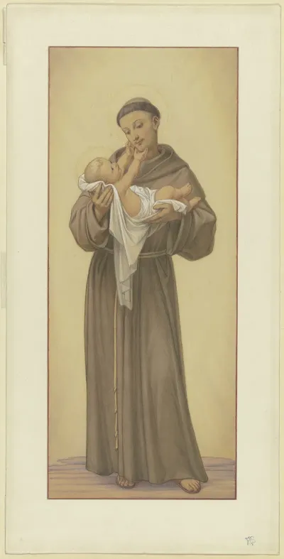 Der Heilige Antonius Von Padua Mit Dem Jesuskind Auf Dem Arm 1862