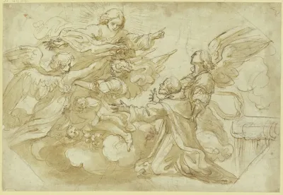 Der Heilige Franziskus Wird In Den Himmel Aufgenommen