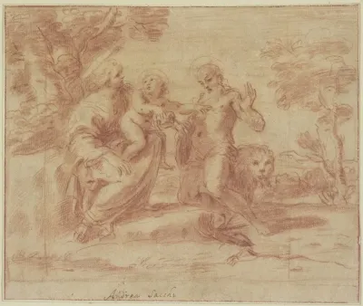 Der Heilige Hieronymus Erblickt Die Madonna Mit Dem Jesuskind