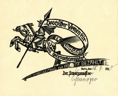 Der Jahresbeitrag Fur 1930 Ist Bezahlt