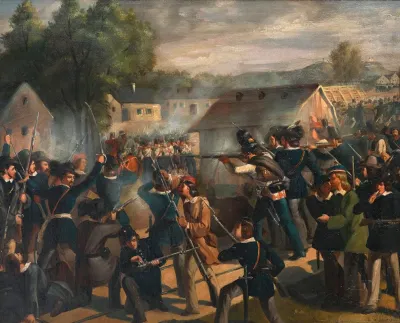 Der Kampf An Der Taborbrucke In Der Leopoldstadt Am 6 Oktober 1848
