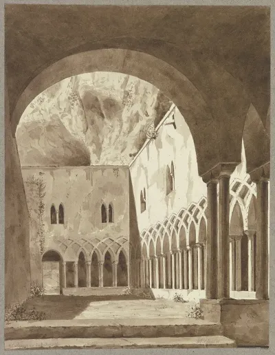 Der Kreuzgang Von S Francesco In Amalfi