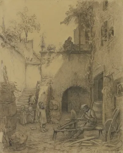 Der Kufer Auf Der Schnitzelbank