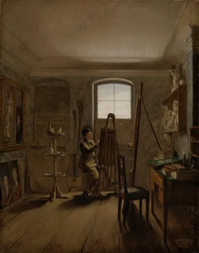 Der Maler Gerhard Von Kugelgen In Seinem Atelier