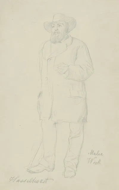 Der Maler Wick In Ganzer Figur
