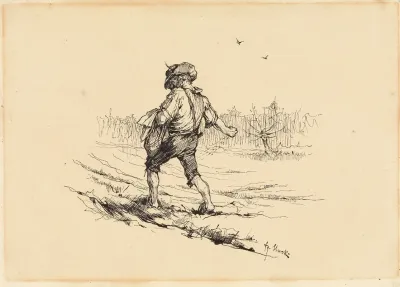 Der Monat Marz Sahmann Auf Dem Feld Aus Der Zeit Des Siegfrid Kalenders