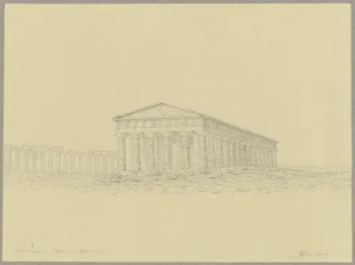 Der Sogenannte Poseidontempel Und Das Heraion In Paestum
