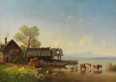 Der Starnberger See Mit Blick Auf Das Wettersteingebirge