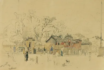 Der Tempelhain Makok Auf Der Halbinsel Macao