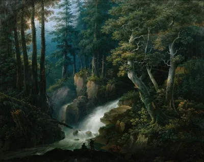 Der Wasserfall Der Ilse Auf Dem Brocken Im Harzgebirge