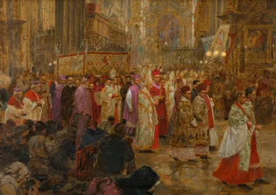 Der Xxiii Internationale Eucharistische Kongress In Wien Umzug Im Stephansdom