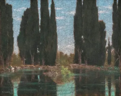 Der Zypressenteich In Der Villa Falconieri