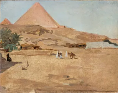 Desert And Pyramid Motif From The Journey To Egypt