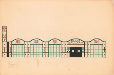 Design Drawings For Club Gallant Project New York Ny Study For Club Gallant Exterior