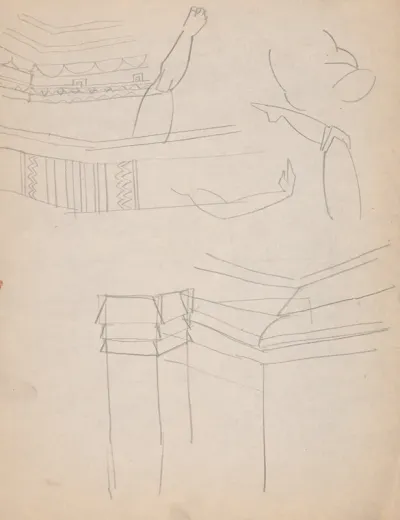 Design Drawings For Miscellaneous Interiors Some Possibly Related To The Hotel St George New York Ny Sketch For Miscellaneous Interior 5