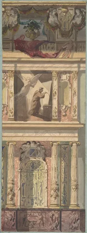 Design For A Bay Of A Side Wall Chateau De Behourt