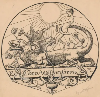 Design For A Bookplate Of Adolf Von Gross