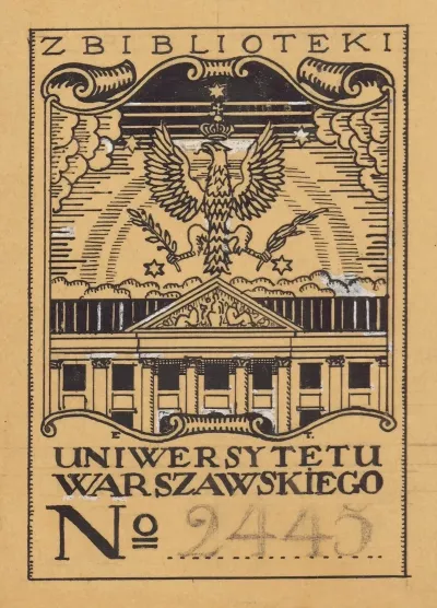 Design For A Bookplate Of The University Of Warsaw Library 10