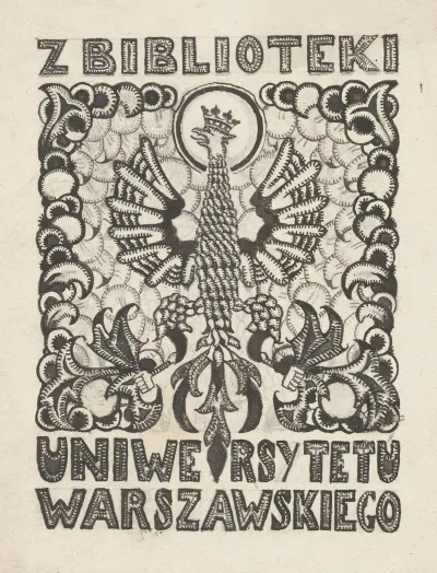 Design For A Bookplate Of The University Of Warsaw Library 16